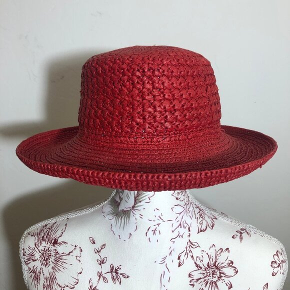 Scala Collection Red Woven Hat - Picture 4 of 5